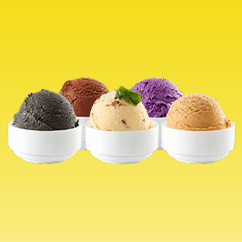 Gelato cup with one scoop